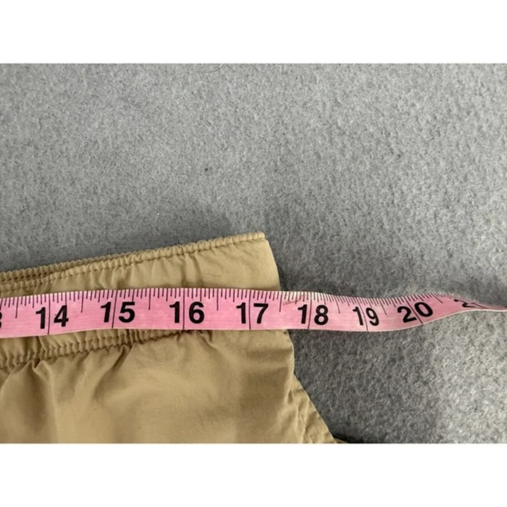 Columbia Shorts Mens L Tan Khaki Water Swim Trunks Mesh‎ Liner Zip Pocket Belted